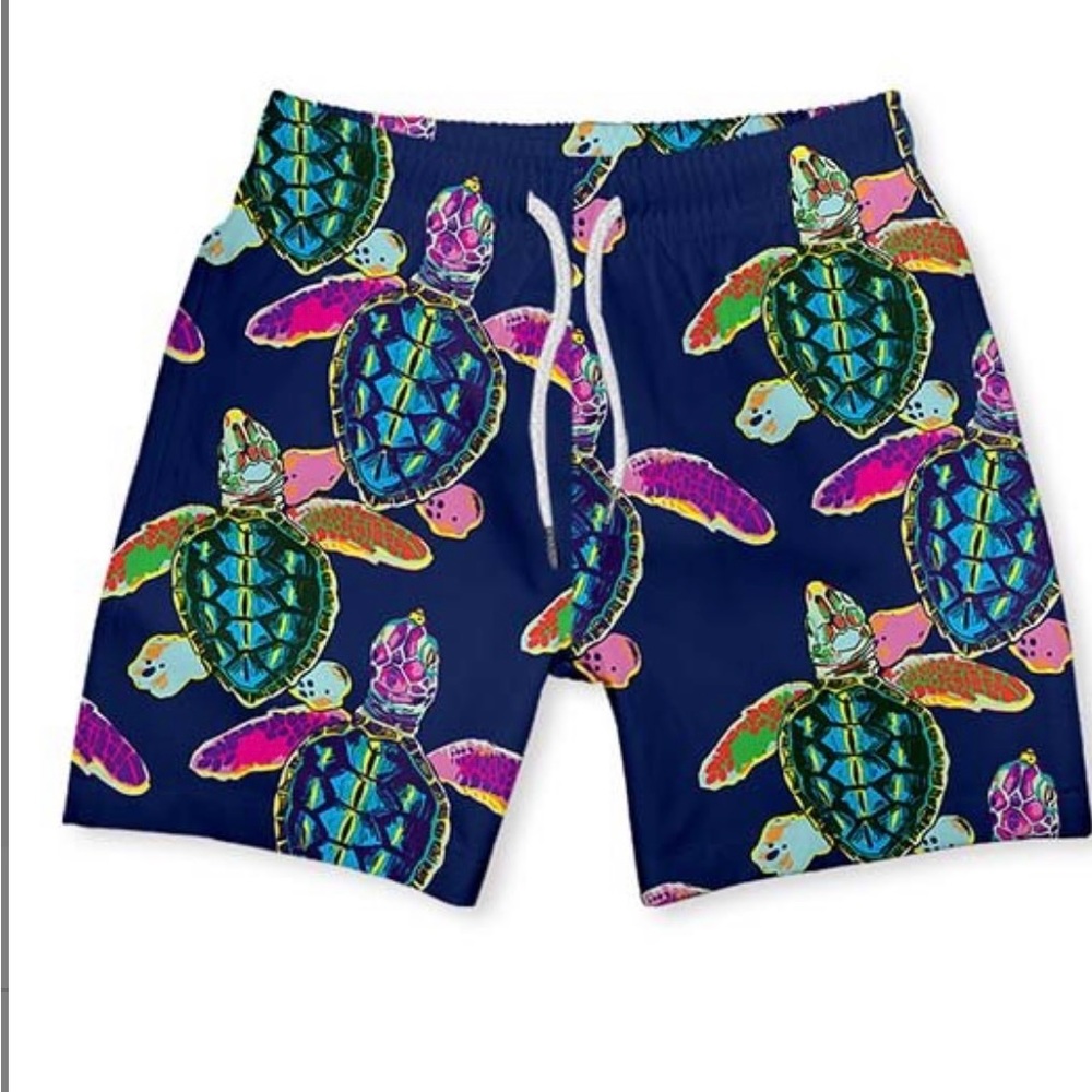 Navy Water Turtle Swim Trunks -
Boys size 10
Millie & Maxx